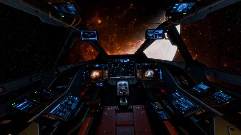Inside spaceship cockpit Stock Footage 277572468
