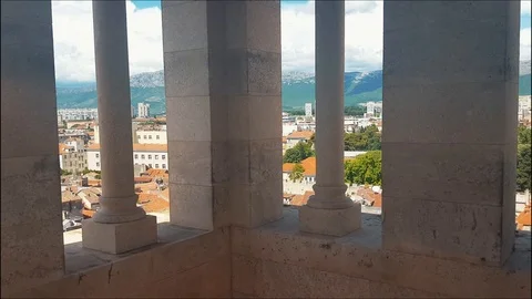 Inside Split viewing tower. Stock Footage 94764587