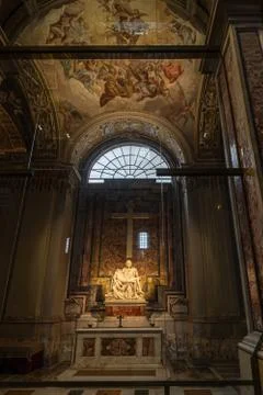 Inside the St Peter's Basilica or San Pietro in Vatican, Rome Stock Photos