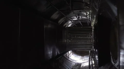 Inside of the sterilization chamber used for the Production of Medical Equipment Stock Footage 278181199