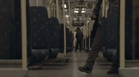 Inside Stockholm metro Stock Footage 33994828