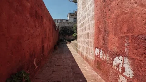 Inside the stunning Monastery of Santa Catalina de Siena in Arequipa, Peru Stock-Footage 339588682