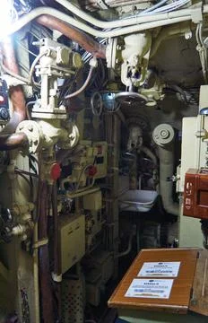 Inside the submarine. Foto stock