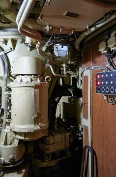 Inside the submarine. Foto stock