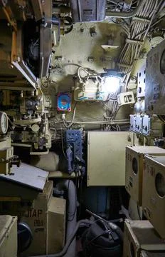Inside the submarine. Stock Photos