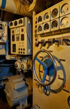 Inside the submarine. Stock Photos
