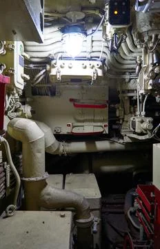 Inside the submarine. Foto stock