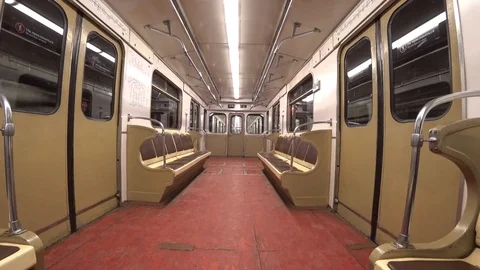 Inside the subway car Stock Footage 85633449