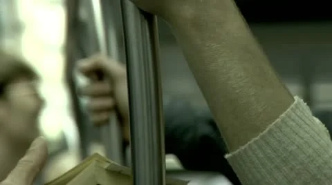 Inside Subway Car Moving New York City Subway Passengers On Train Stock Footage 22159075