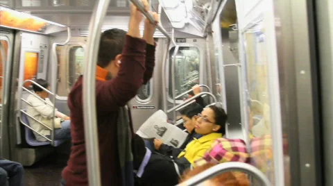 Inside Subway Stock Footage 568236