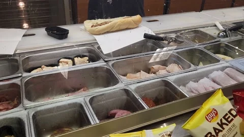 Inside of Subway Restaurant Meal Prep Ar... | Stock Video | Pond5