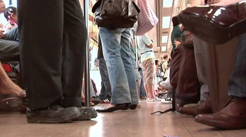 Inside a Subway Train Singapore Stock Footage 38606329