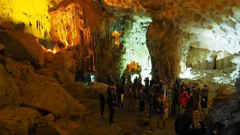 Inside Sung Sot Cave Stock Photos