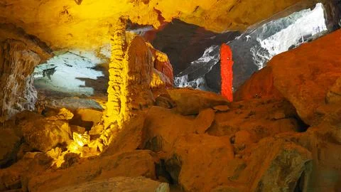 Inside Sung Sot Cave Stock Photos