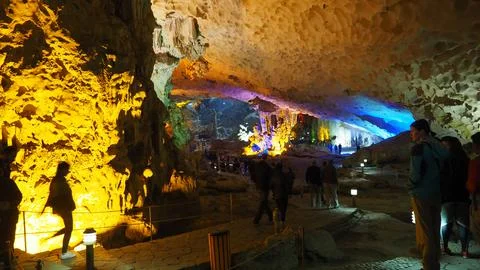 Inside Sung Sot Cave Stock Photos