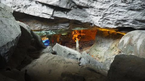 Inside Sung Sot Cave Stock Photos