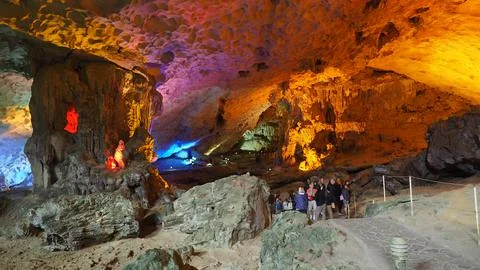 Inside Sung Sot Cave Stock Photos