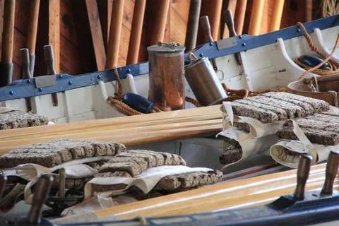 Inside a surfboat Stock Photos