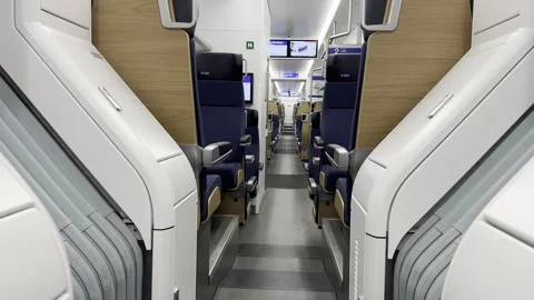 Inside swiss train Stock Footage 249570153