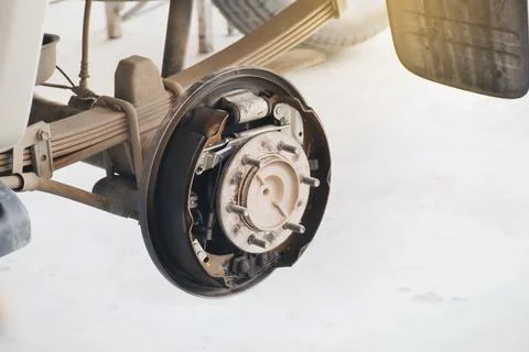 Inside system of the car drum brake Stock-Fotos