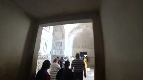 Inside taj mahal Stock Footage 157361338