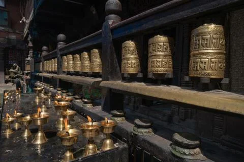 Inside the temple, nepal kathmandu Stock Photos
