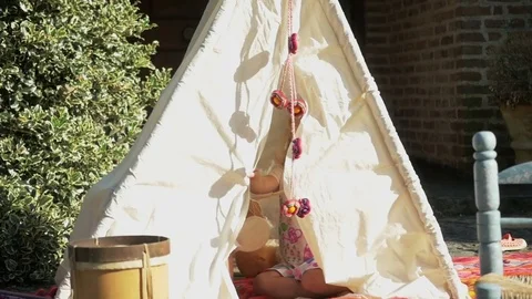 Inside the tent 2 Stock Footage 73835632