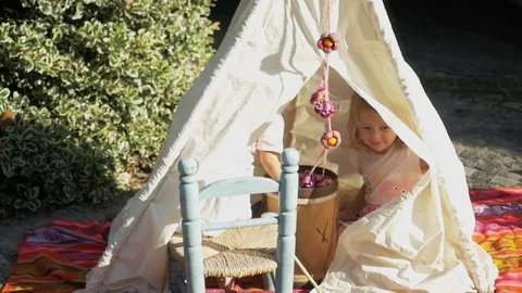 Inside the tent 3 Stock Footage 73834761