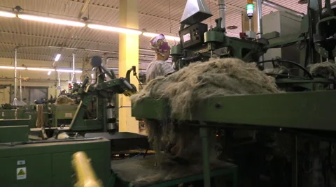 Inside of a textile factory Stock Footage 62524441