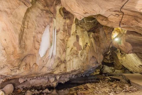 Inside the Tharlode Noi cave Stock-Fotos