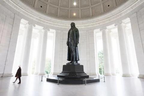 Inside Thomas Jefferson Memorial, Washington DC Stock Photos