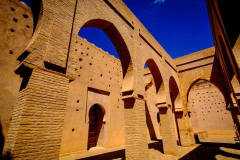 Inside the Tinmel Mosque.  The Tinmel Mosque is a mosque located in the High  Stock Photos