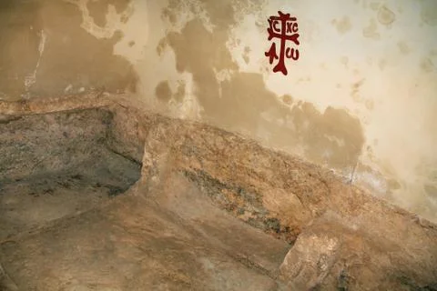 Inside the Tomb of Jesus In Jerusalem Stock Photos