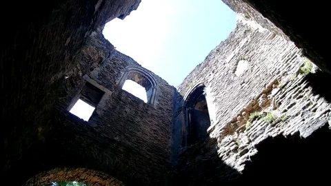 Inside the Tower of Newark Castle Stock Footage 108725735