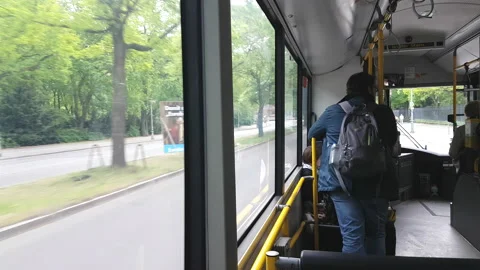 Inside Train Bus in Berlin Stock Footage 141506847