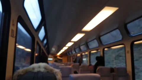 Inside a train on mountain Video stock 99730950
