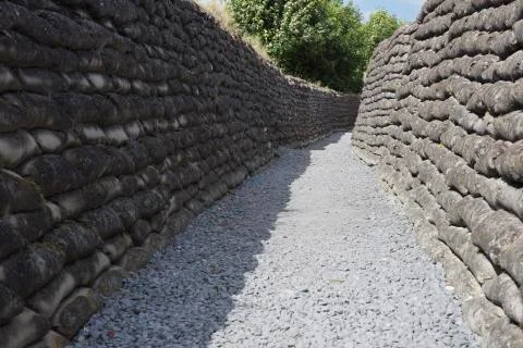 Inside the trenches of death. Stock Photos