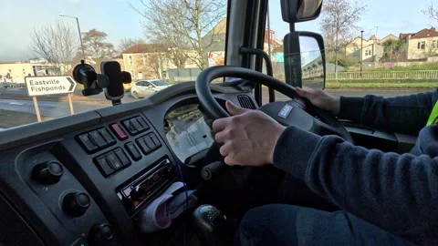 Inside truck cabin view Stock Footage 233491533