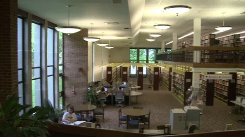Inside the Trumbull Library (1 of 5) Stock Footage 72345714