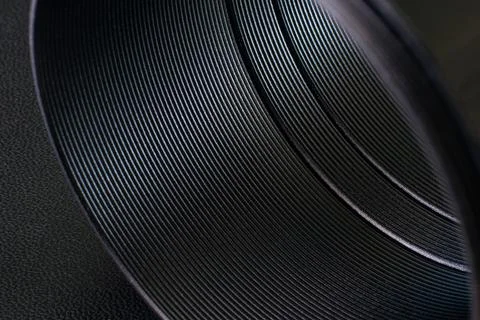 The inside of the tube with threaded. Stock Photos