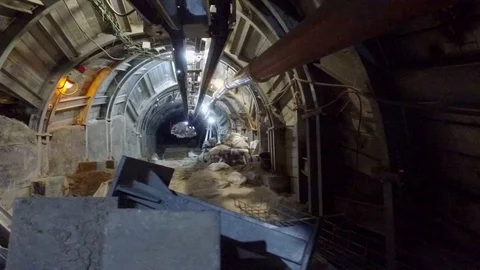 Inside a tunnel Stock Footage 118594234