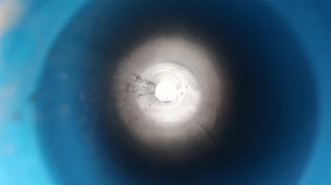 Inside the tunnel. Inside the tube, pipe. Moving onwards and backwards, focusing 스톡 동영상 44273047