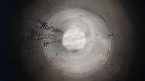 Inside the tunnel. Inside the tube, pipe. Moving onwards and backwards, focusing 스톡 동영상 44273479