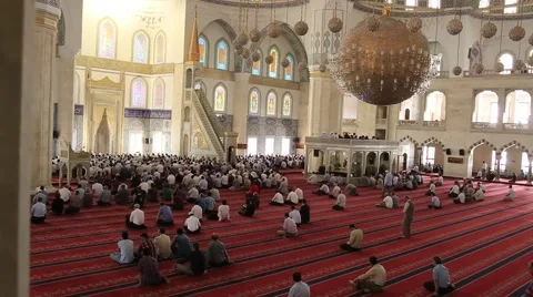 Inside Turkish Mosque Stock Footage 65763979