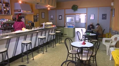 INSIDE OF A TYPICAL SPANISH BAR Stock Footage 166732112