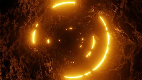 Inside Underground Stone Cave Illustrazione stock