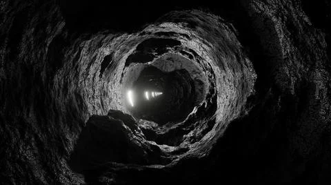 Inside Underground Stone Cave Stock Photos