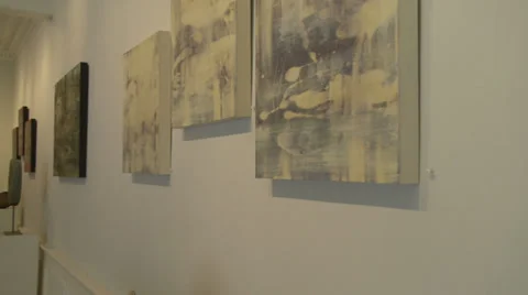 Inside upscale art gallery (7 of 7) Stock Footage 32026923