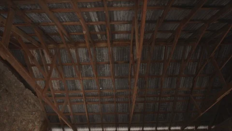 Inside USVI St John Sugar Mill Pan Down to Gears Stock Footage 123667326