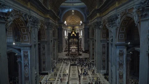 Inside vatican church Stock Footage 101473850
